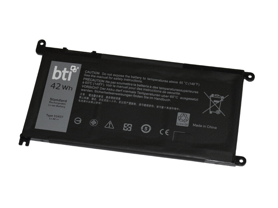 BTI FY8XM compatible 42Wh 3-cell battery for Dell Chromebook 3180