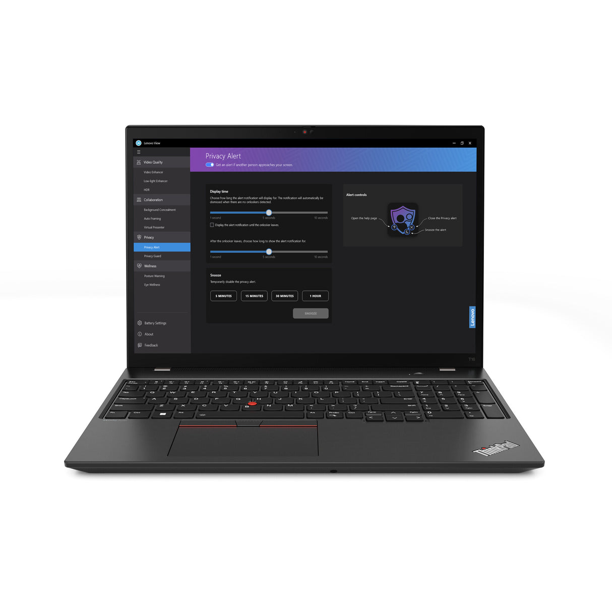 Lenovo ThinkPad T16 Gen 2 (Intel) Intel® Core™ i7 i7-1355U Laptop 40.6 cm (16") WUXGA 16 GB DDR5-SDRAM 512 GB SSD Wi-Fi 6E (802.11ax) Windows 11 Pro UK English Black