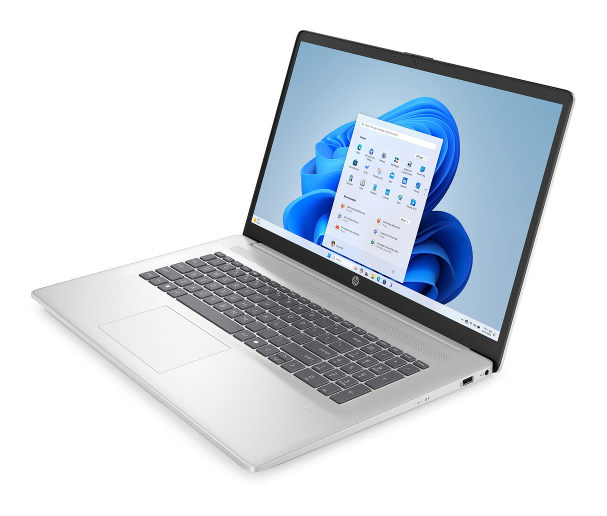 HP 17-cp2008na AMD Ryzen™ 5 7520U Laptop 43.9 cm (17.3") Full HD 8 GB LPDDR5-SDRAM 512 GB SSD Wi-Fi 6 (802.11ax) Windows 11 Home Silver