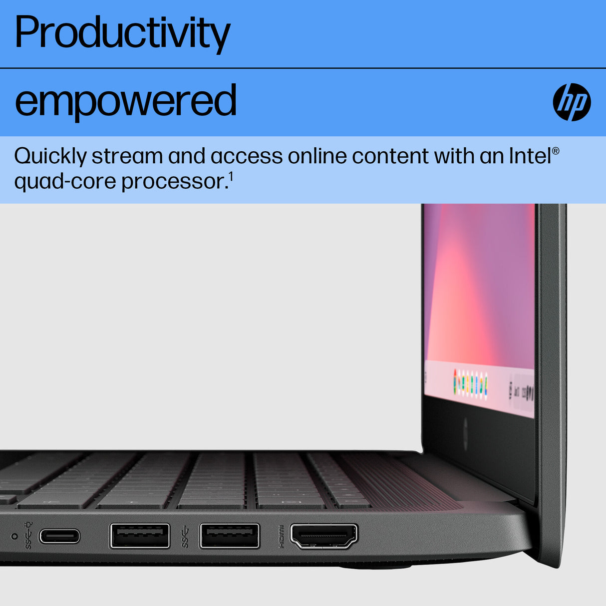 HP Fortis G1i 14 inch Chromebook Intel® N N150 35.6 cm (14") Touchscreen Full HD 32 GB LPDDR5x-SDRAM Wi-Fi 6E (802.11ax)