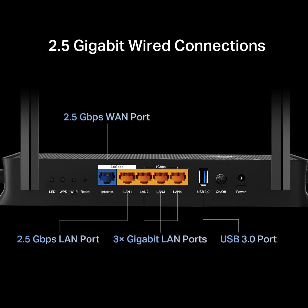 TP-Link Archer BE230 wireless router 2.5 Gigabit Ethernet Dual-band (2.4 GHz / 5 GHz) Black