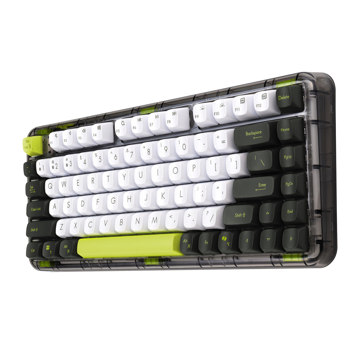 ASUS Jelly75 KD201 keyboard Universal USB + RF Wireless + Bluetooth Green, White, Black