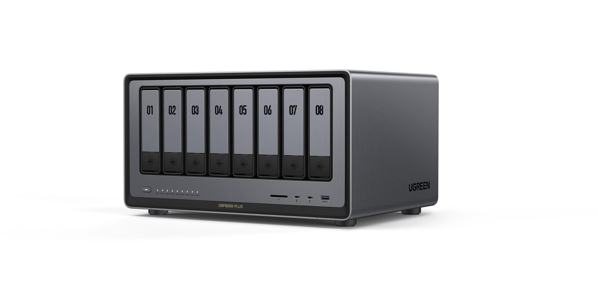 Ugreen NETWORK ATTACHED DXP8800PL DISKLESUK NAS Desktop Intel® Core™ i5 i5-1235U 8 GB DDR5 0 TB UGOS Pro