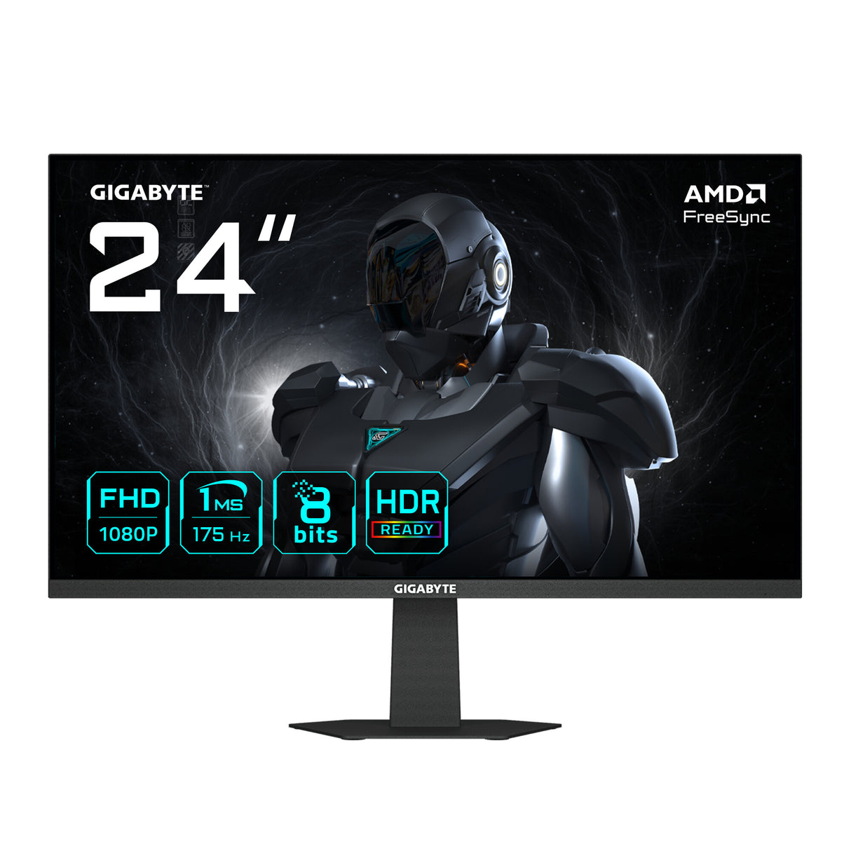 GIGABYTE GS24F14A 24” FHD Gaming Monitor - 1920 x 1080, 175Hz, 1ms, 400 cd/m², FreeSync, HDR Ready, HDMI 2.0, Displayport 1.4