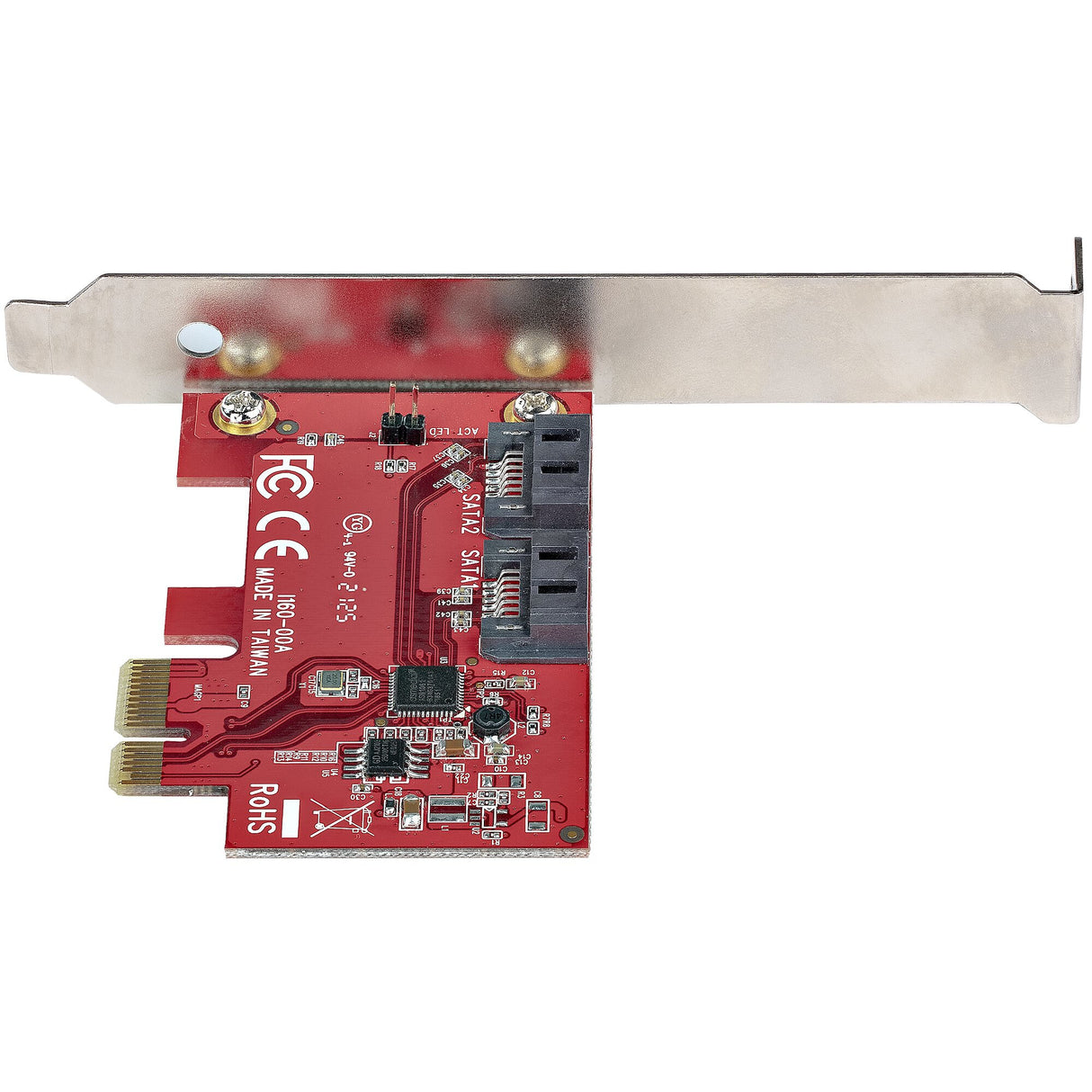 StarTech.com SATA PCIe Card - 2 Port PCIe SATA Expansion Card - 6Gbps - Full/Low Profile - PCI Express to SATA Adapter/Controller - ASM1061 Non-Raid - PCIe to SATA Converter
