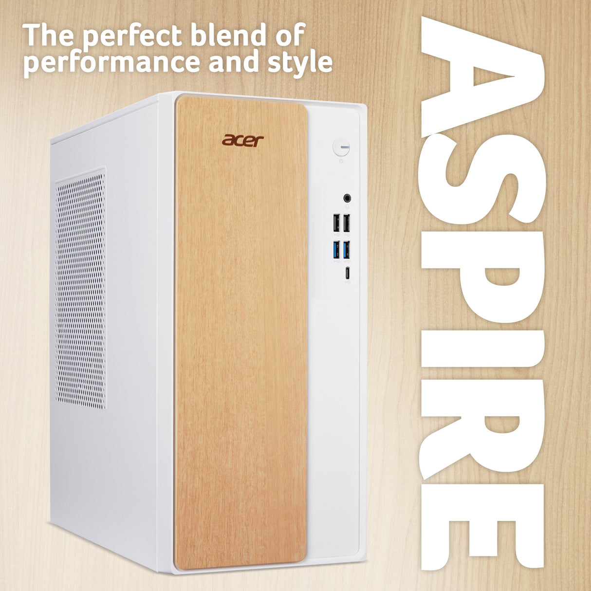 Acer Aspire TC-102 Tower Desktop - Intel Core i7-14700, 8GB, 512GB SSD, Integrated Intel Graphics, N/A, Windows 11, White