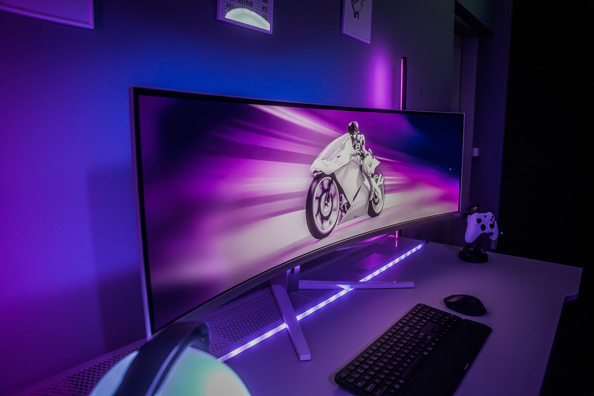 Philips Evnia 8000 49M2C8900/00 computer monitor 124.2 cm (48.9") 5120 x 1440 pixels Dual QHD QD-OLED White