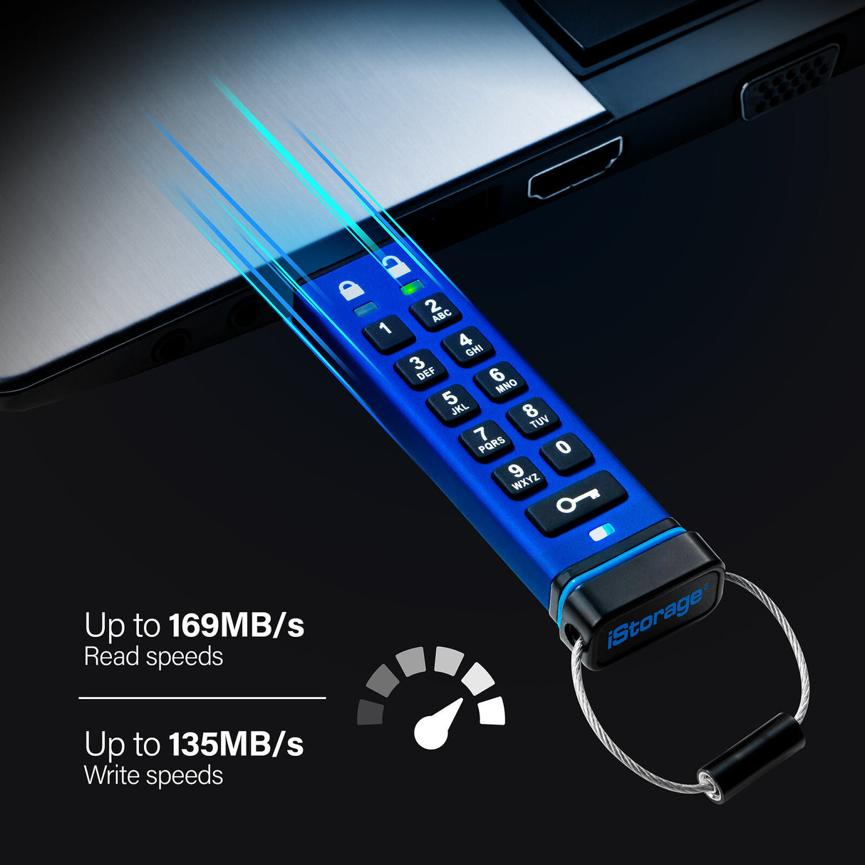 iStorage datAshur PRO 4 GB | Secure Flash Drive | FIPS 140-2 Level 3 Certified| NLNCSA DEP-V Certified | NATO Restricted Certified |AES-XTS 256-bit Hardware Encryption | PIN protected | Dust/Water Resistant