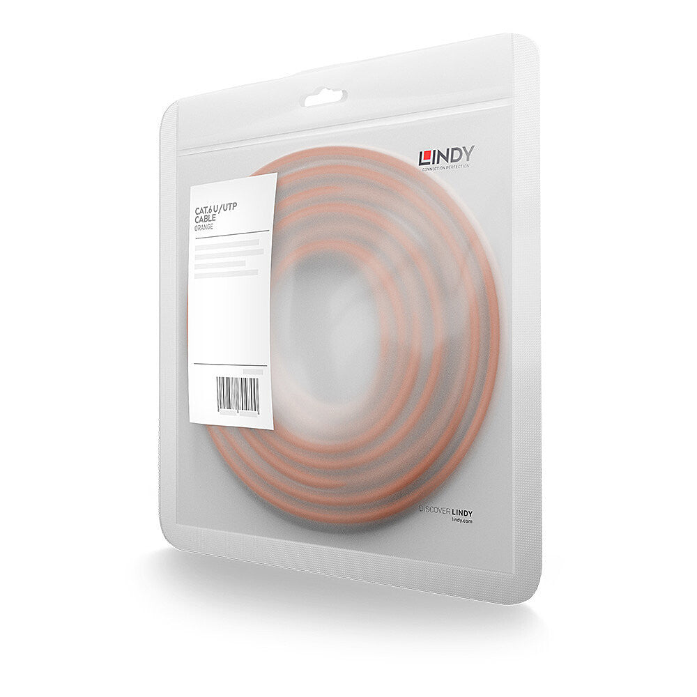 Lindy 0.3m Cat.6 U/UTP Network Cable, Orange