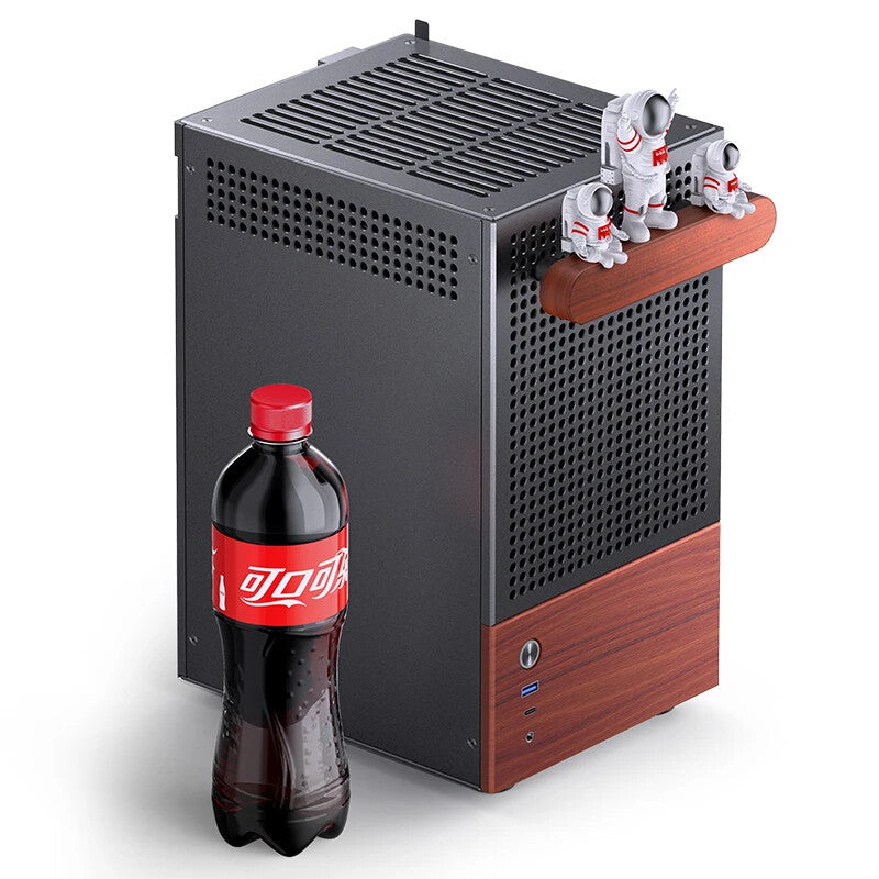 Jonsbo T6 Midi Tower Black, Wood