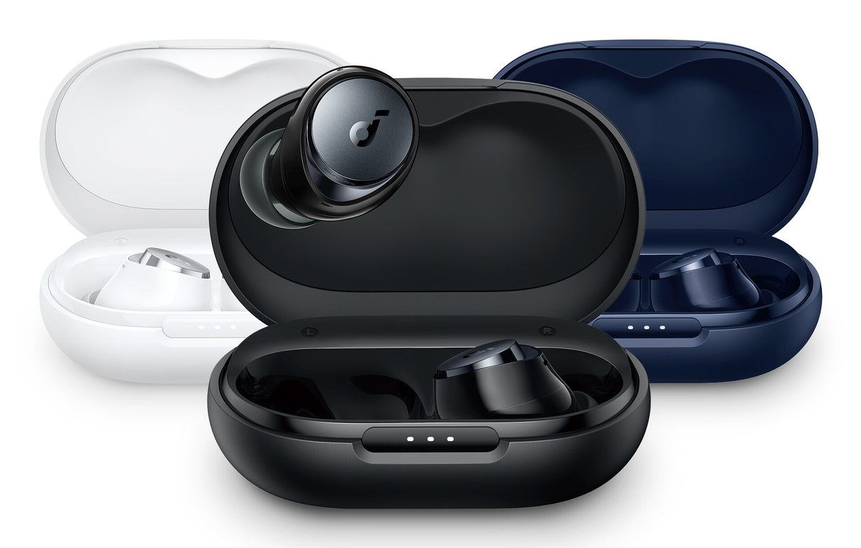 Anker Space A40 Adaptive Active Noise Canceling Wireless Earbuds, 50H Total Playtime, 10H Single Charge Playtime, LDAC Hi-Res Sound, Comfortable Fit, 6 Mics, Wireless Charge, Fast Charge