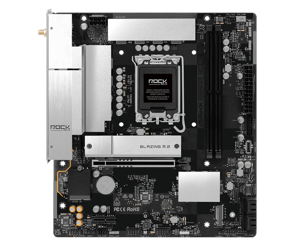 Asrock B860M Rock WiFi Intel B860 LGA 1851 (Socket V1) micro ATX