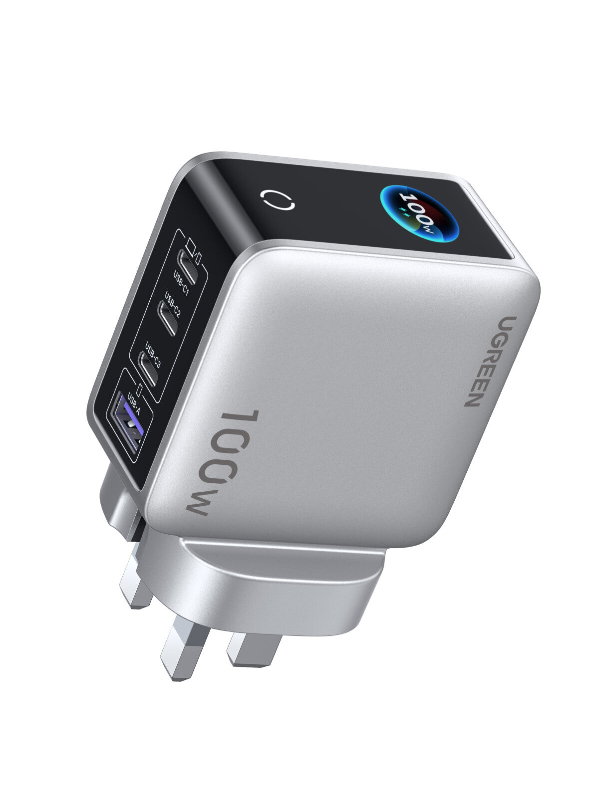 Ugreen Nexode Pro 100W 4C1A 5 Port GaN Charger with Smart Display