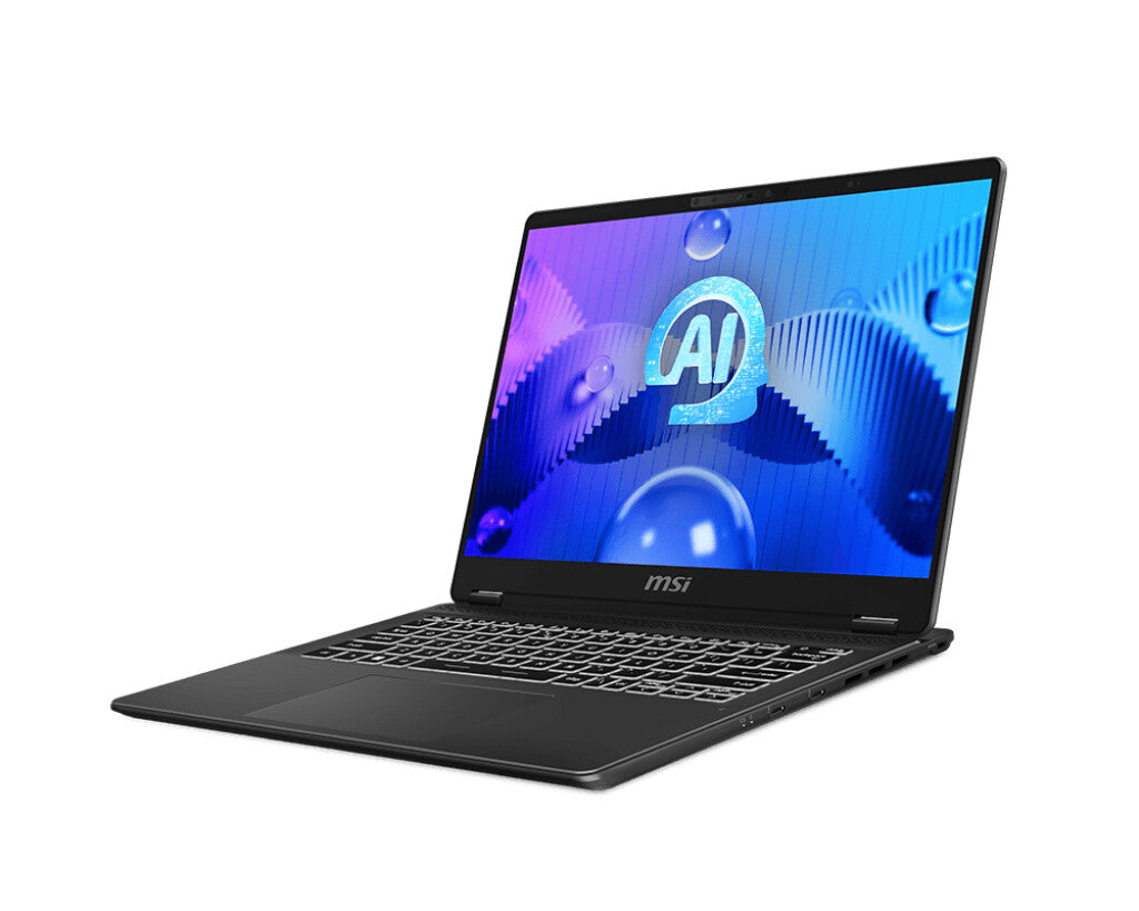 MSI Prestige 14 AI Evo Intel Core Ultra 7 155H Laptop 35.6 cm (14") Full HD+ 16 GB DDR5-SDRAM 1 TB SSD Wi-Fi 7 (802.11be) Windows 11 Pro Grey