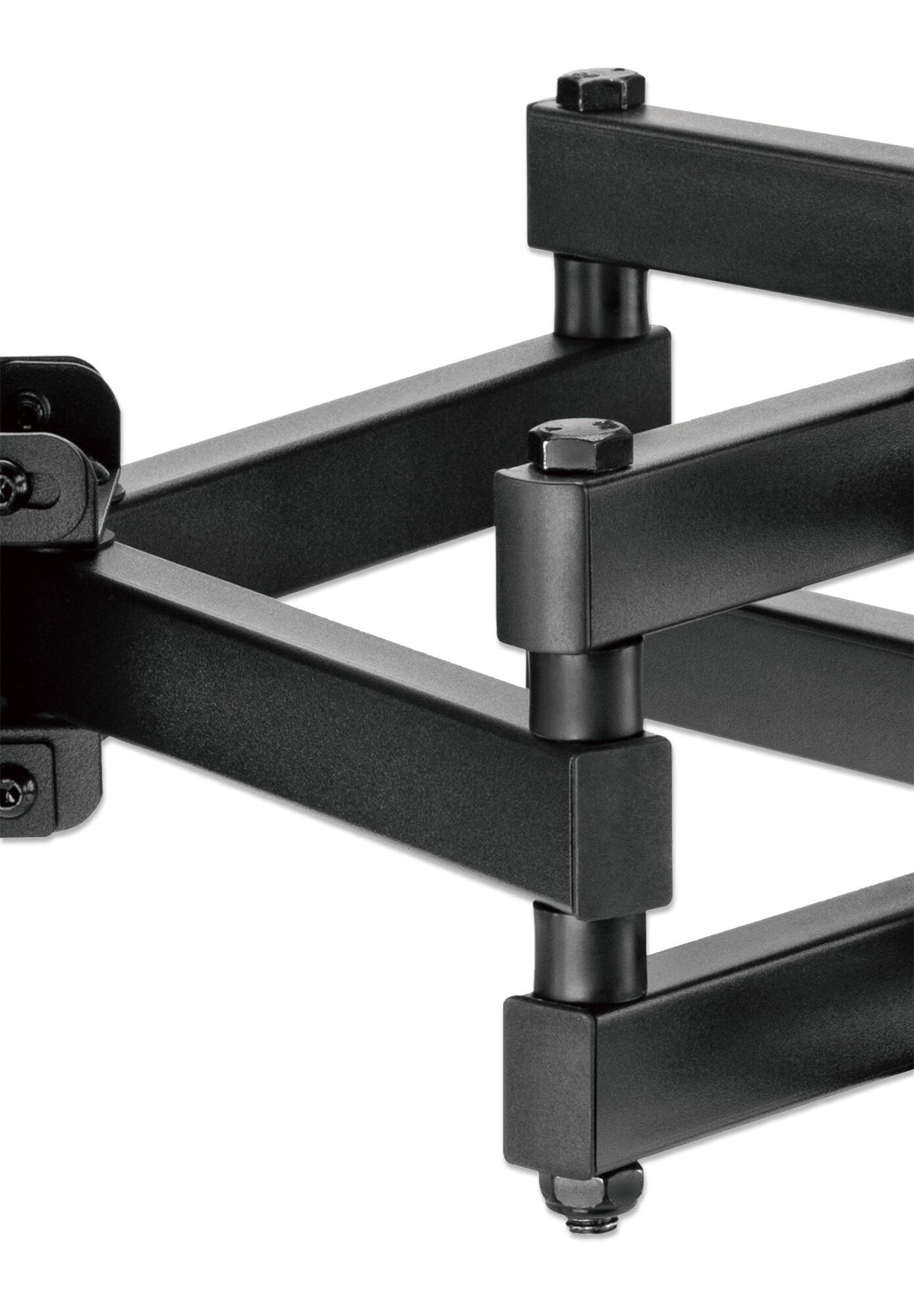 Manhattan Wall Mount for TV & Monitors (Full Motion), For screens 32" to 65", VESA compatibility: all between 100x100mm to 600x400mm - check the dimensions of the four mounting holes on back of screen to ensure it fits, Max 40kg, Black, Bracket, Lifetime