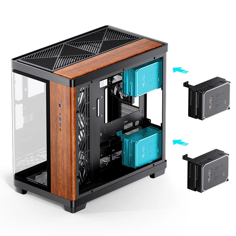 Jonsbo TK-4 Wood Tower Black, Wood