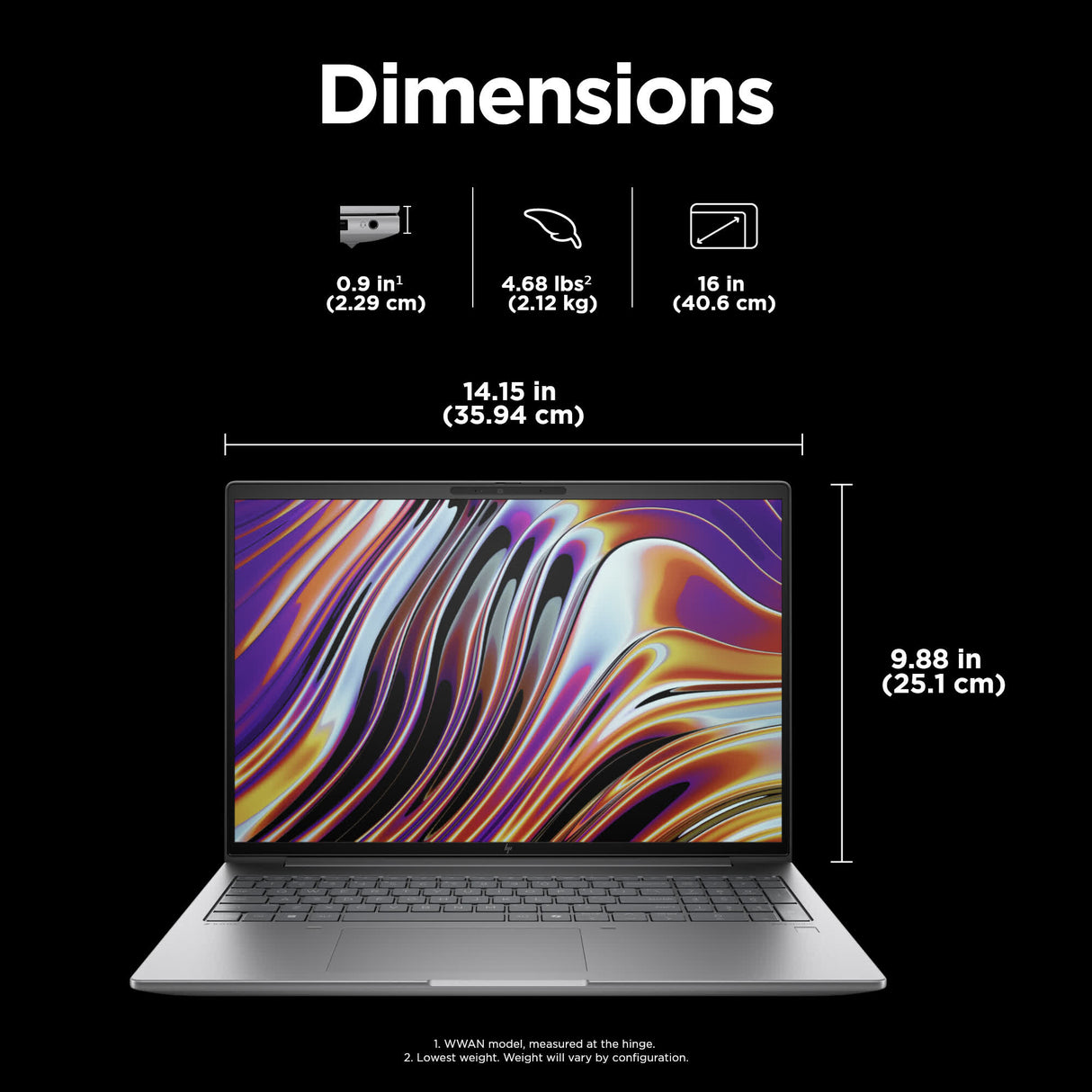 HP ZBook Power G11 A AMD Ryzen™ 9 8945HS Mobile workstation 40.6 cm (16") WQXGA 64 GB DDR5-SDRAM 1 TB SSD Wi-Fi 6E (802.11ax) Windows 11 Pro AI PC Grey