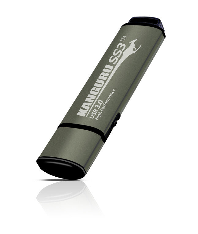 iStorage Kanguru SS3™ SuperSpeed USB3.0 64GB |Secure Flash Drive| Physical Write Protect Switch | Windows “Ready Boost” compatible | Simple Driverless Setup | Plug and Play