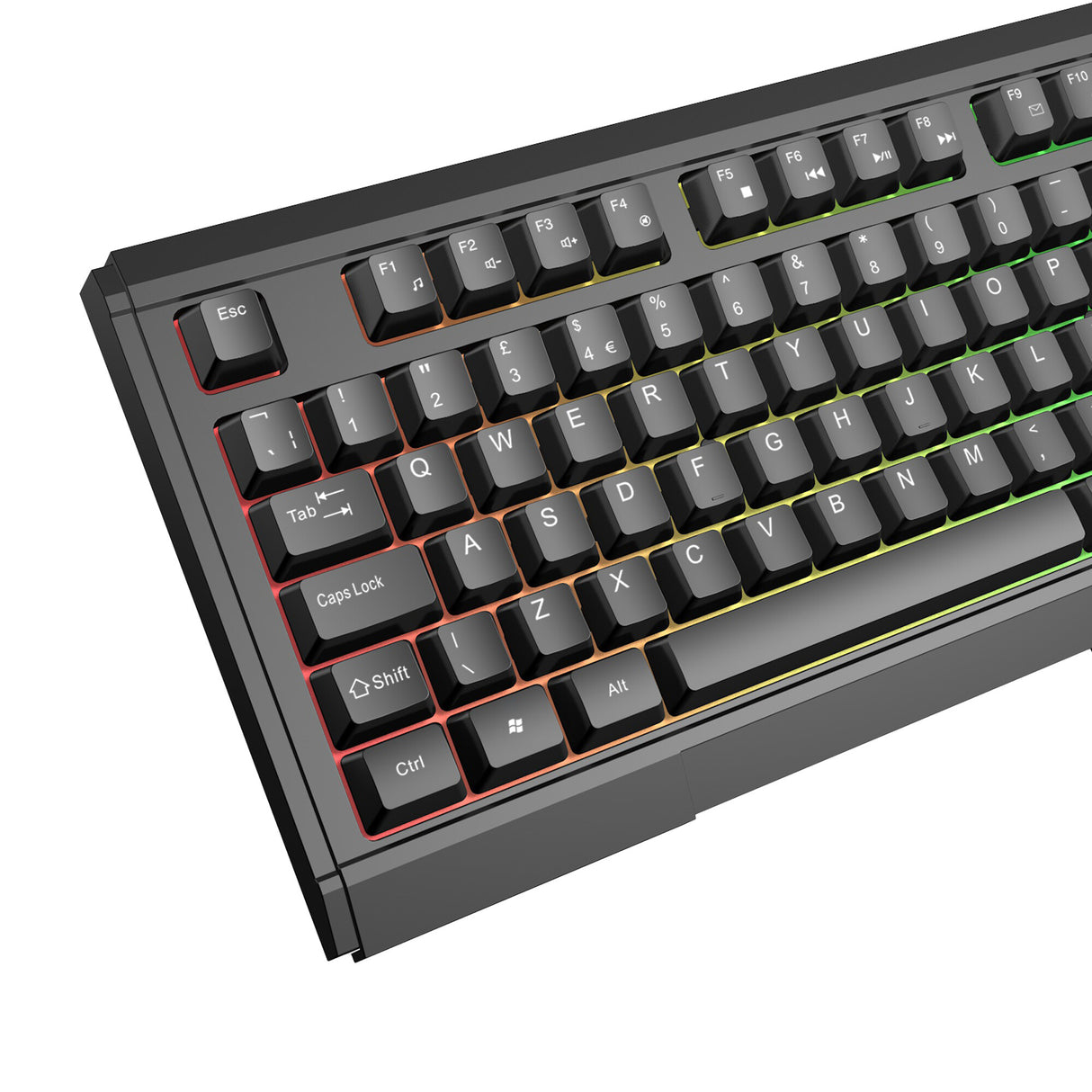 VIDA GAMER BLK 4IN1 USB KB MS HS KIT keyboard Mouse included Gaming QWERTY UK English Black