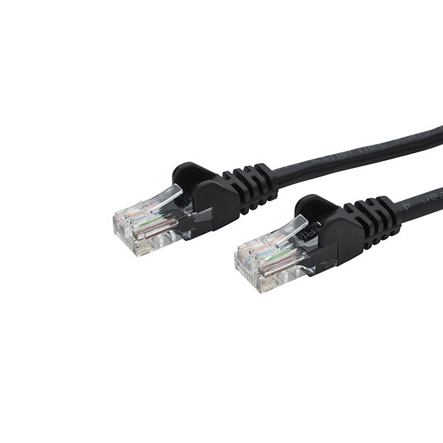 connektgear 1m RJ45 CAT5e UTP Stranded Flush Moulded Network Cable - 24AWG - Black