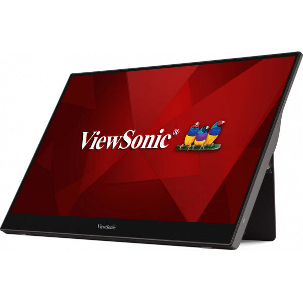 Viewsonic TD1655 computer monitor 39.6 cm (15.6") 1920 x 1080 pixels Full HD LED Touchscreen Multi-user Black, Silver