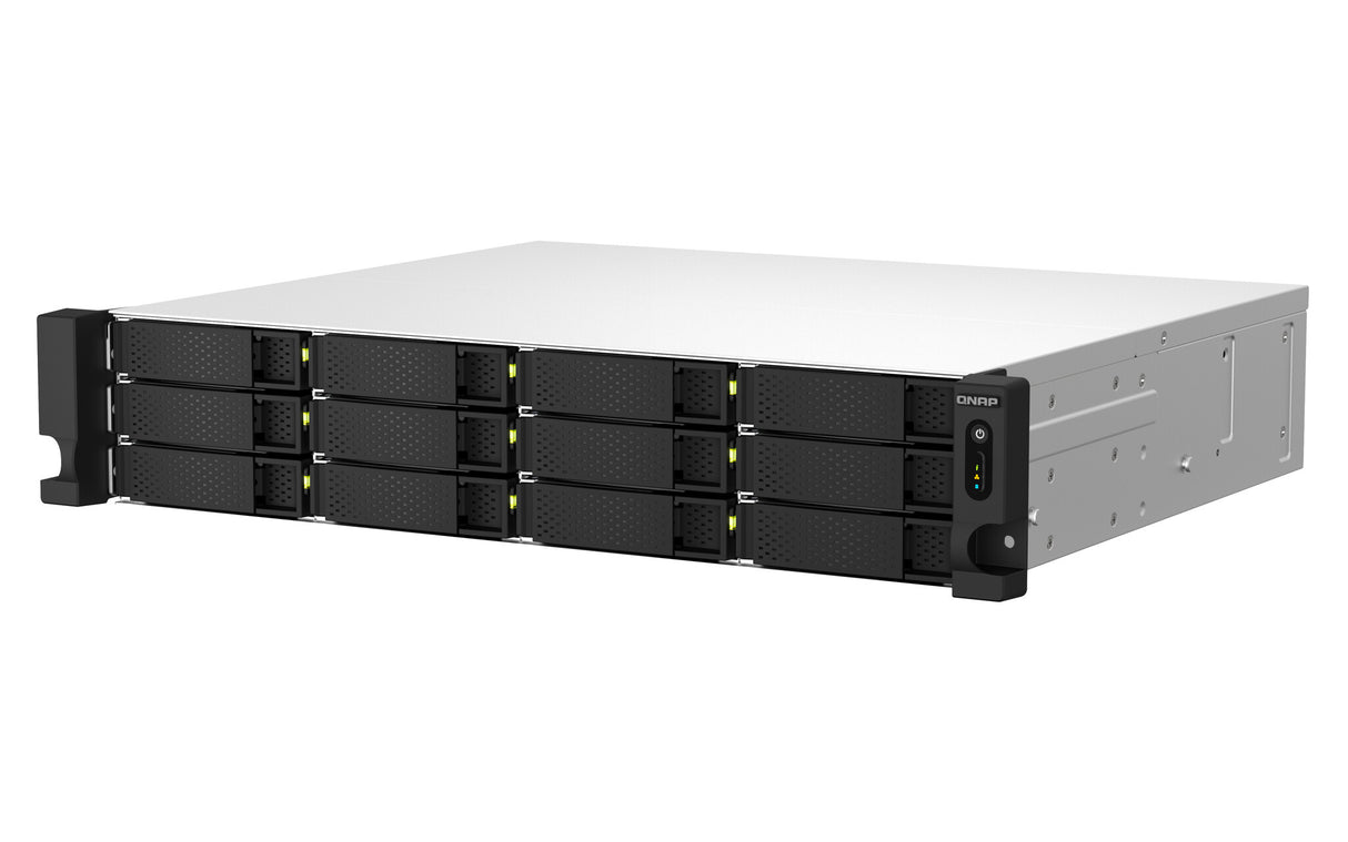 QNAP TS-1264U-RP NAS Rack (2U) Intel® Celeron® 8 GB DDR4 0 TB QNAP QTS Aluminium, Black