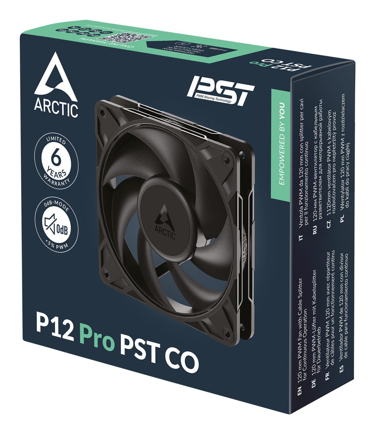 ARCTIC Freezer P12 Pro PST CO - 120 mm PWM Fan with Cable Splitter for Continuous Operation
