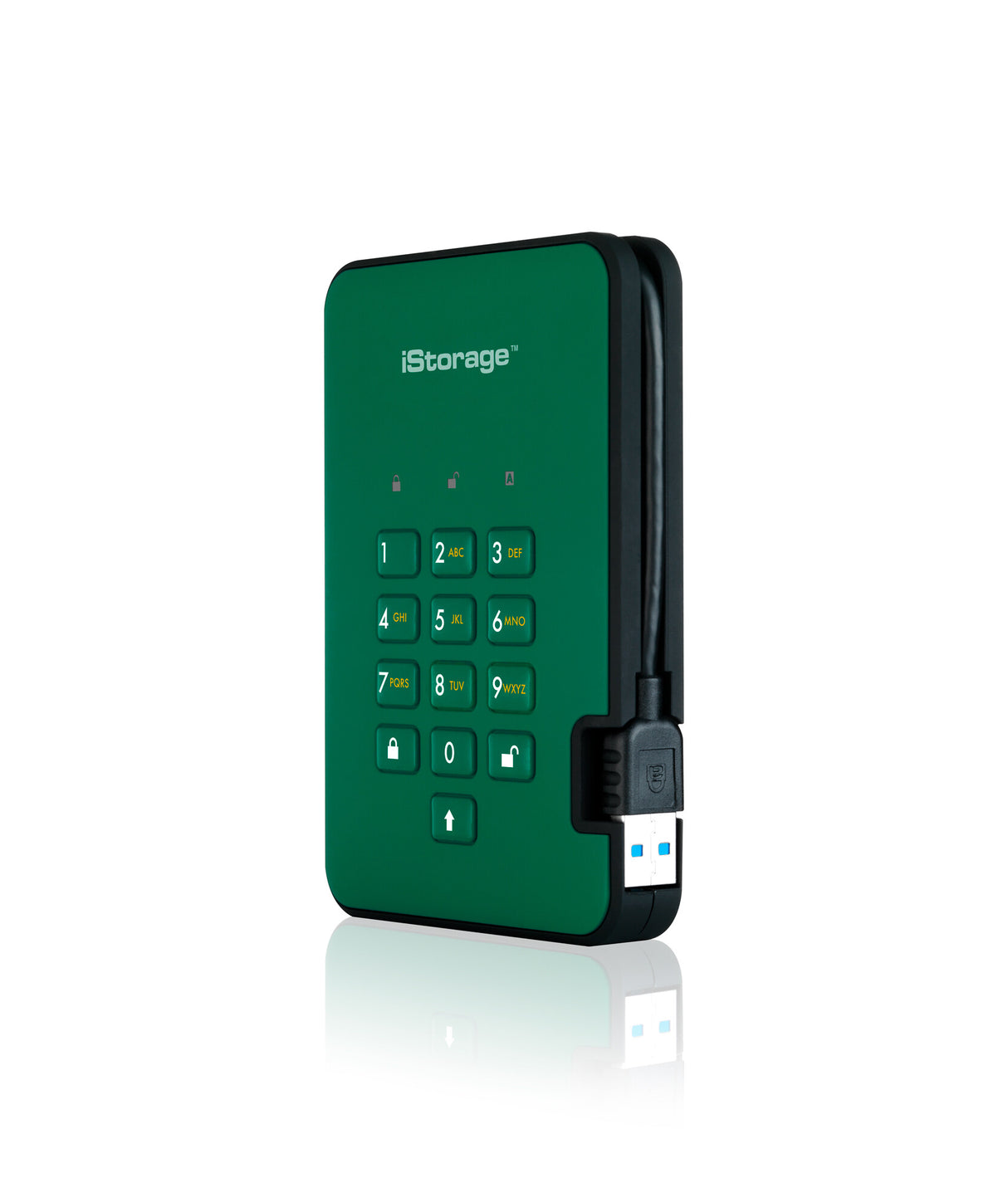 iStorage diskAshur² SSD 16TB Green | Secure Portable Solid State Drive |AES-XTS 256-bit Hardware Encryption | PIN protected | OS & Platform Independent | TAA Compliant |Brute force hack defence | Dust/Water Resistant