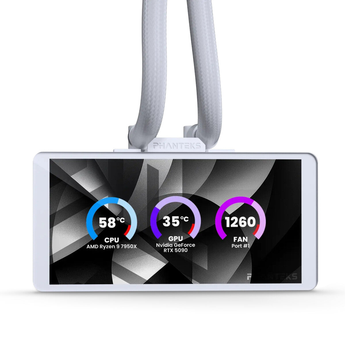 Phanteks Glacier One 360M25 LCD Processor All-in-one liquid cooler 12 cm White 1 pc(s)