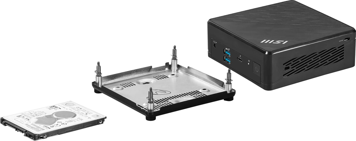 MSI Cubi 5 12M Intel Core i7 1255U Barebone, NUC, SFF, Mini Computer, HTPC, (NO RAM, NO Storage, NO OS), IRIS XE Graphics/ThunderBolt 4/Type C/HDMI/DisplayPort/Dual LAN/WiFi 6E/BT 5.3/VESA