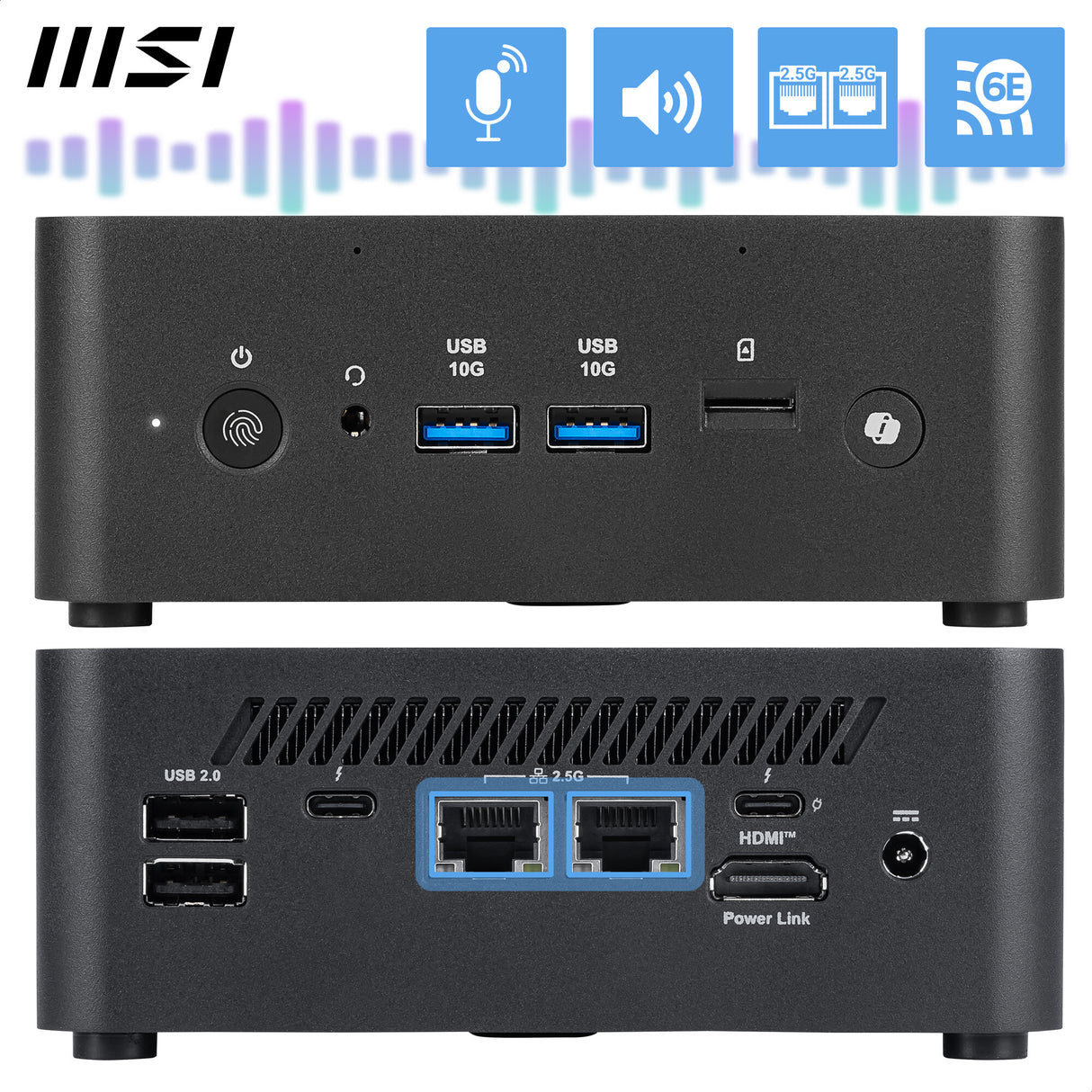 MSI Cubi NUC AI+ 2MG Intel Core Ultra 9 288V, Desktop PC, NUC, SFF, Mini Computer, HTPC, (32GB RAM, 1TB Storage, Windows 11 PRO NextGen Premium), Intel Arc Graphics/Embedded DDR5/Dual ThunderBolt 4/HDMI/Dual LAN/WiFi 6E/BT 5.3/VESA