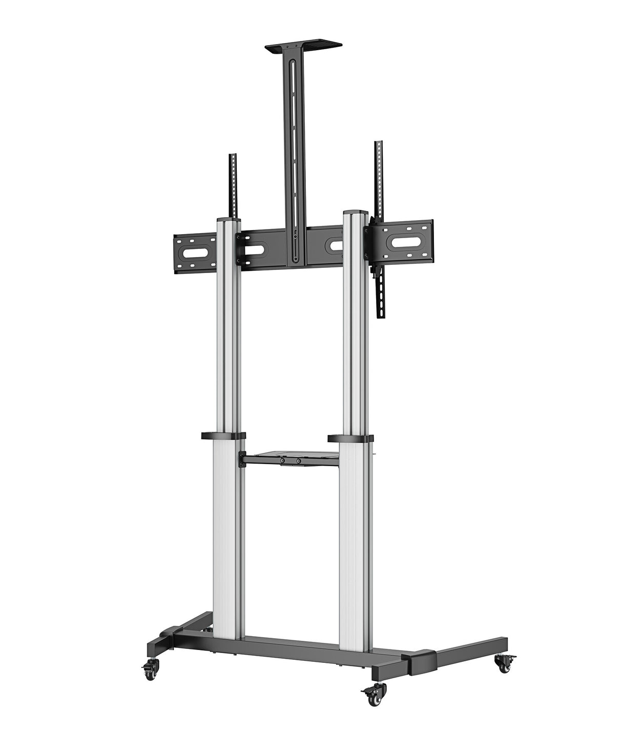 Manhattan Trolley Mound Stand for TV & Monitors, For screens: 37" to 100",VESA compatability:all between 200x200 to 1000x600mm -check the dimensions of the four mounting holes on back of screen to ensure it fits,Max 80kg,Height adjustable 1200 to 1600mm,L
