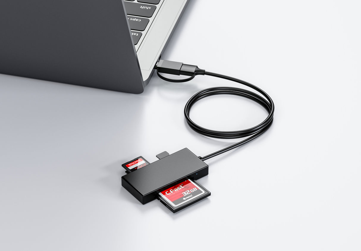 Origin Storage USB3.2 Gen1 Multi-Ports Card Reader with USB-C and USB-A adapter