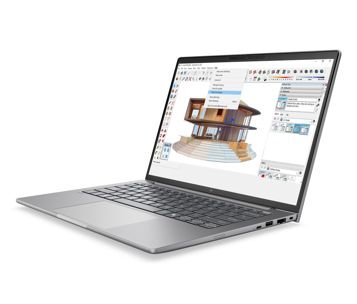 HP DP9A5ET laptop Copilot+ PC 35.6 cm (14") WUXGA 64 GB DDR5-SDRAM 1 TB SSD Wi-Fi 7 (802.11be) Windows 11 Pro AI Workstation, AI PC Silver