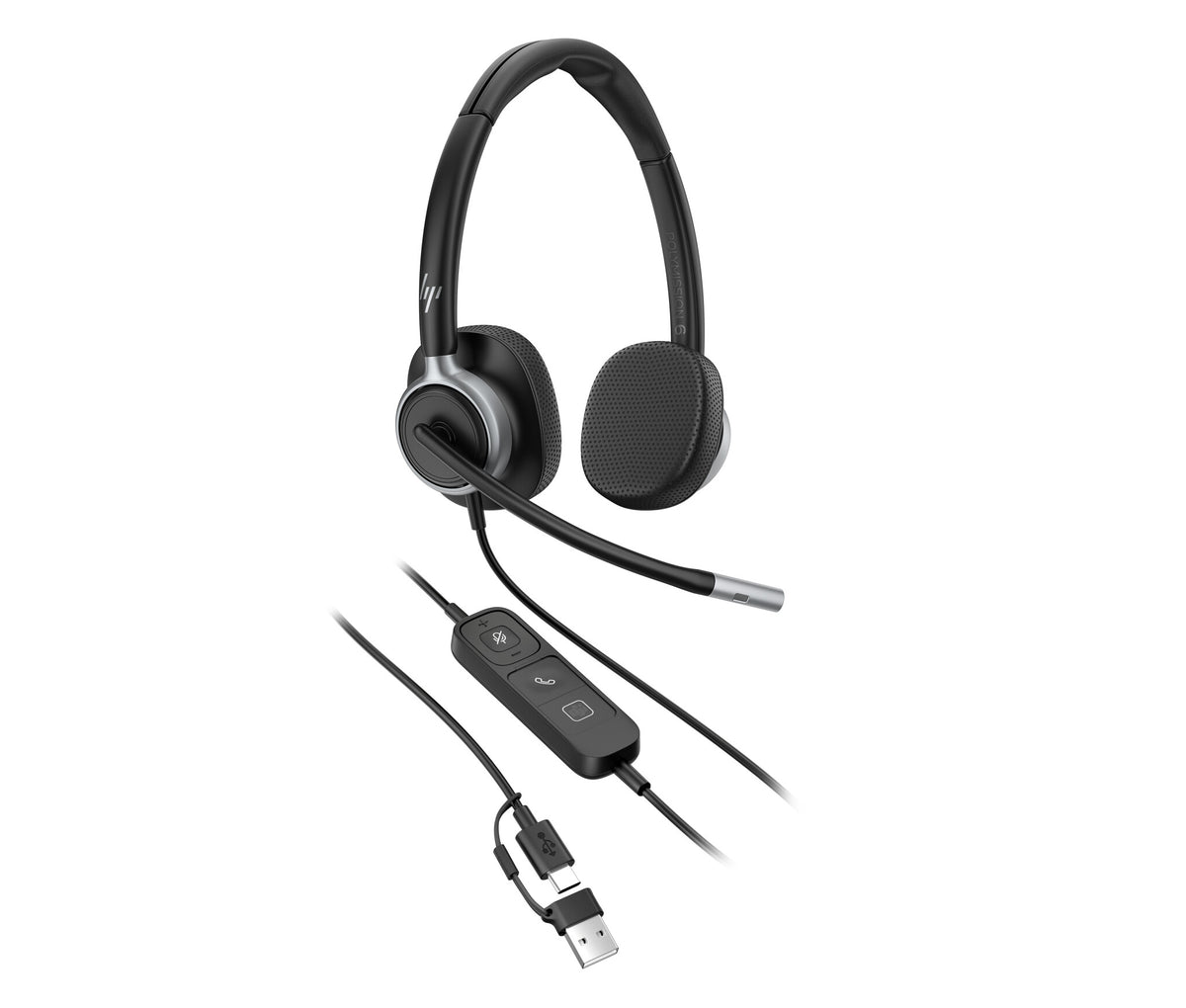 HP Poly Mission 625 Stereo USB Wired Headset (Bulk)