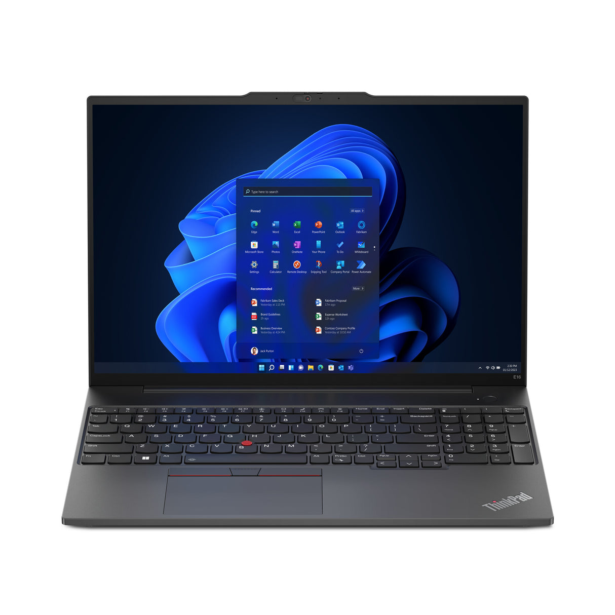 Lenovo ThinkPad E16 Gen 1 (Intel) Intel® Core™ i3 i3-1315U Laptop 40.6 cm (16") WUXGA 8 GB DDR4-SDRAM 256 GB SSD Wi-Fi 6 (802.11ax) Windows 11 Pro UK English Black