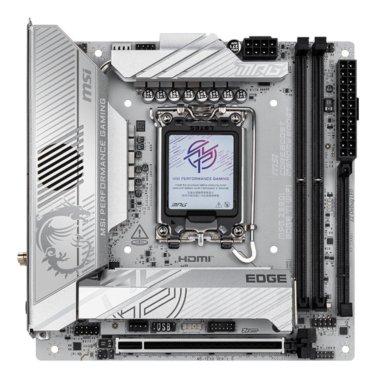 MSI MPG Z890I EDGE TI WIFI motherboard Intel Z890 LGA 1851 (Socket V1) mini ITX