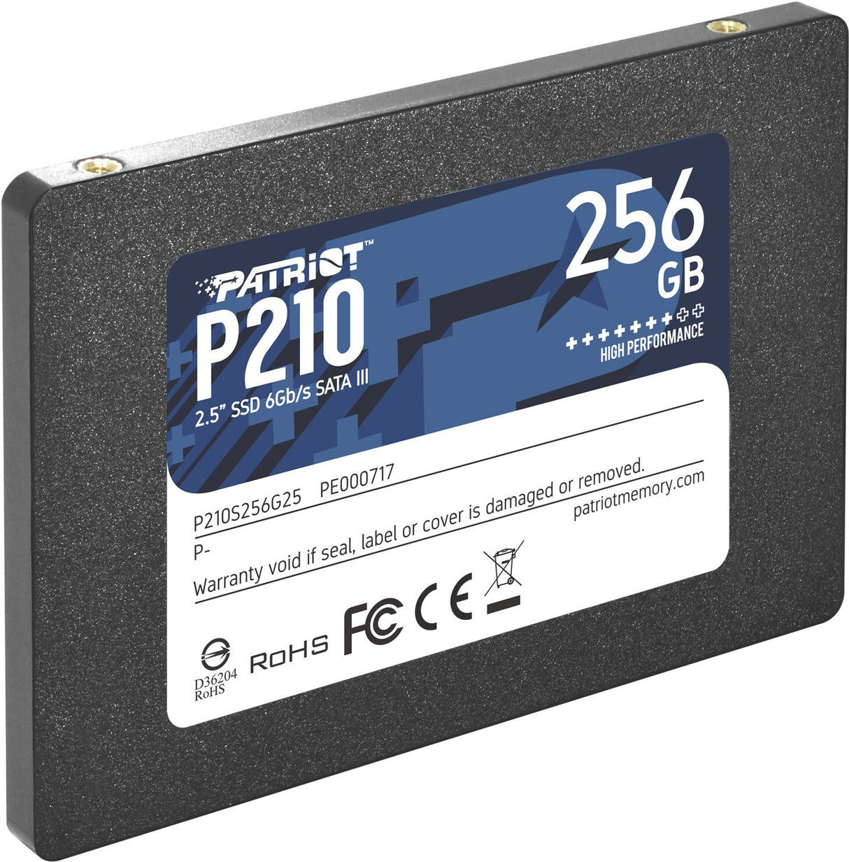 Disque SSD SATA III Patriot P210 de 256 Go