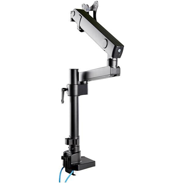 StarTech.com Desk Mount Monitor Arm with 2x USB 3.0 Ports, Full Motion Single Monitor Mount, up to 34" (17.6lb/8kg) VESA Display, Clamp/Grommet Mount, Mechanical Spring