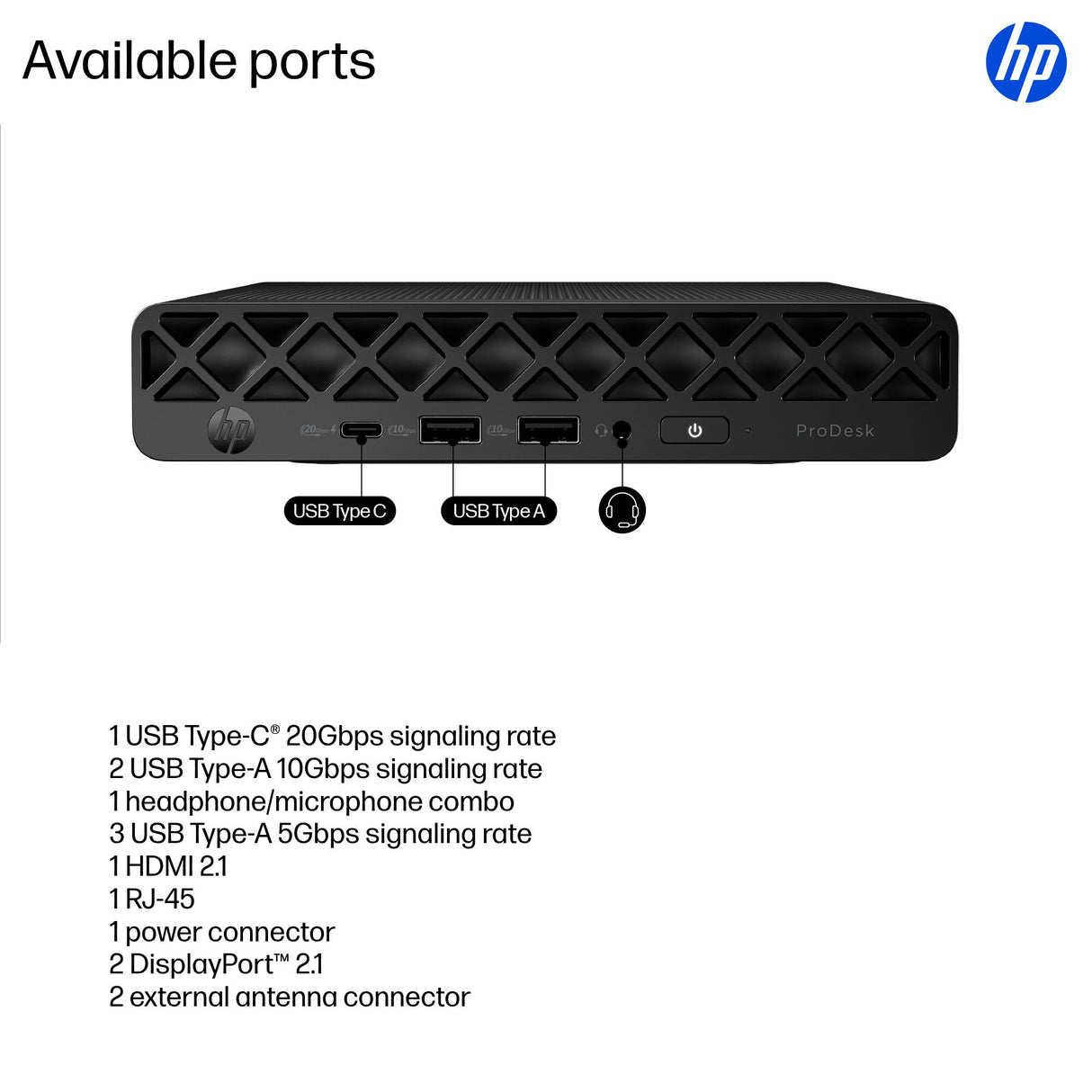 HP ProDesk 4 G1i AI PC Intel Core Ultra 5 235T 8 GB DDR5-SDRAM 256 GB SSD Windows 11 Pro Mini PC Black