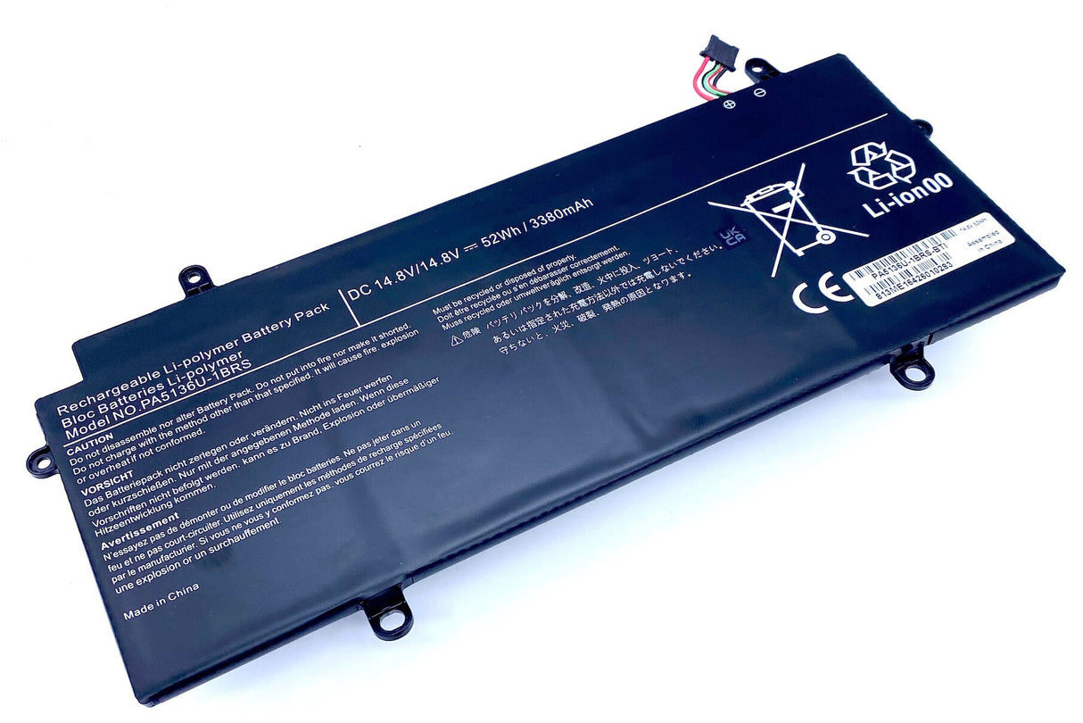 BTI Replacement 4 cell battery for Toshiba Z30-A Z30-C replacing OEM part numbers PA5136U-1BRS // 49Whr