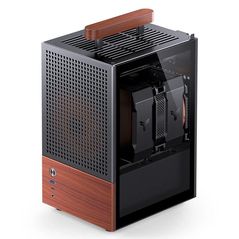 Jonsbo T6 Midi Tower Black, Wood