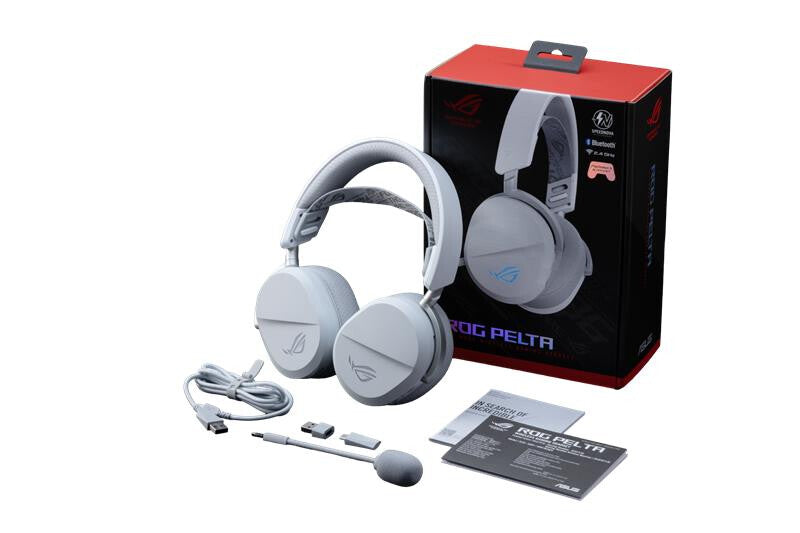 ASUS ROG Pelta Headset Wired & Wireless Head-band Gaming USB Type-C Bluetooth White