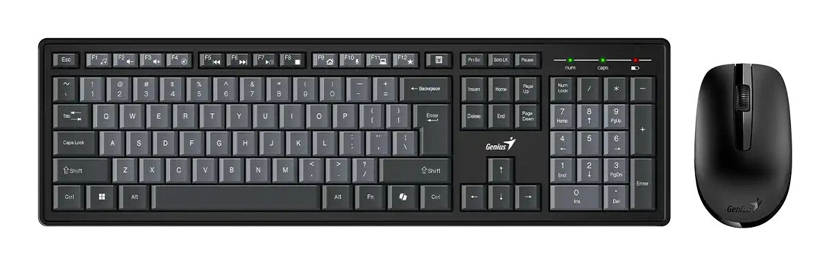Genius KM-8200 keyboard Mouse included Home/Office USB English Black, Grey