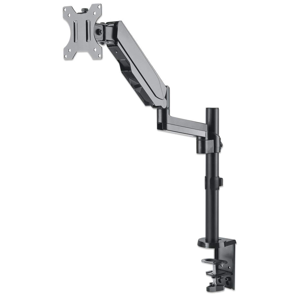 Manhattan Desk Mount for TV & Monitors (Full Motion Gas Spring), For screens 13" to 27", Clamp or Grommet Assembly, VESA compatability: 75x75mm and 100x100mm - check the dimensions of the four mounting holes on back of screen to ensure it fits, Max 8kg, B