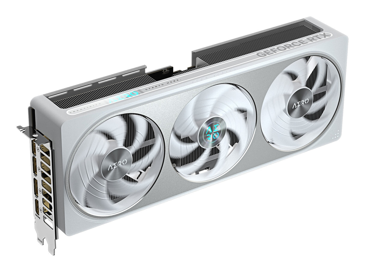 GIGABYTE GeForce RTX 5070 AERO OC 12G Graphics Card - 12GB GDDR7, 192bit, PCI-E 5.0, 2625 MHz Core Clock, 3 x DP 2.1a, 1 x HDMI 2.1b, NVIDIA DLSS 4, GV-N5070AERO OC-12GD