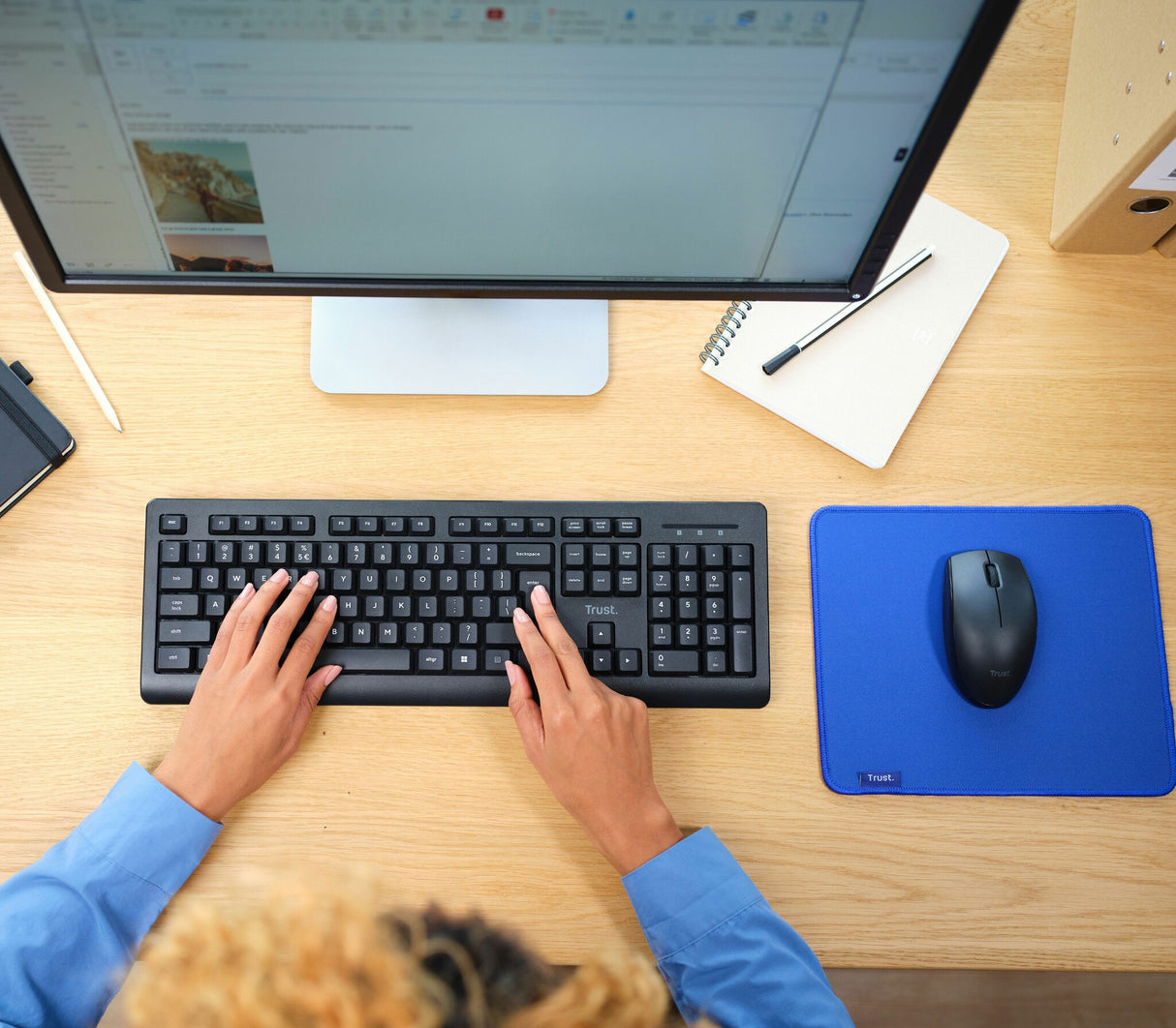 Trust Primo keyboard Mouse included Office RF Wireless QWERTY UK English Black