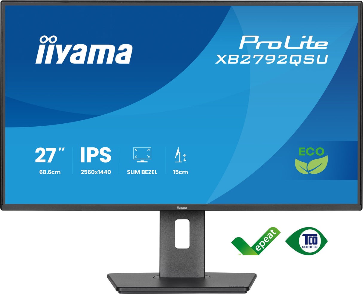 iiyama ProLite XB2792QSU-B1 computer monitor 68.6 cm (27") 2560 x 1440 pixels Quad HD LED Black