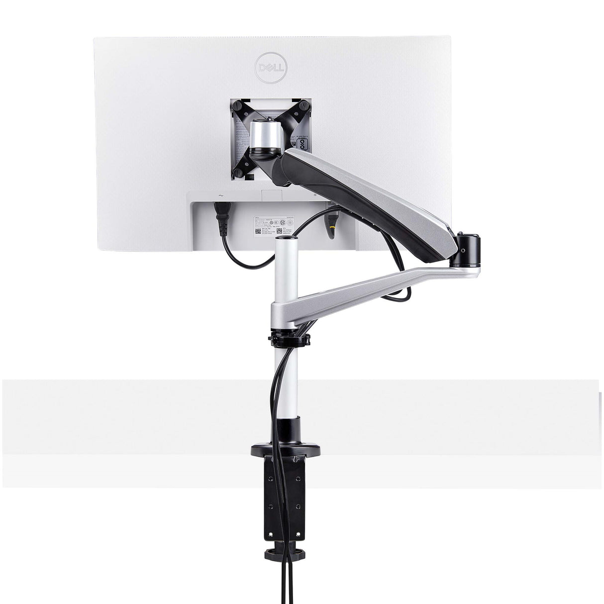StarTech.com Monitor Desk Mount For 27in 16:9 or 30in 21:9 Ultrawide Screens, VESA 75x75/100x100, Tool-Less Arm Adjustments, C-Clamp/Grommet, Spring-Assisted Arm