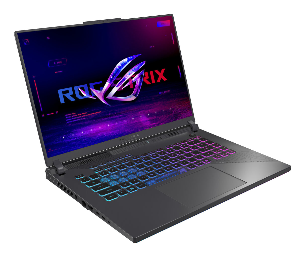 ASUS ROG Strix G16 G614PP-RV021W AMD Ryzen™ 9 8940HX Laptop 40.6 cm (16") WUXGA 32 GB DDR5-SDRAM 1 TB SSD NVIDIA GeForce RTX 5070 Wi-Fi 6E (802.11ax) Windows 11 Home Black, Grey